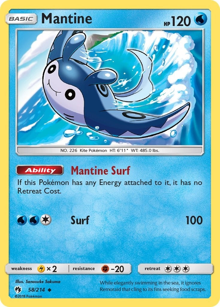 Image for Mantine (58/214) [SM - Lost Thunder] - Pokemon