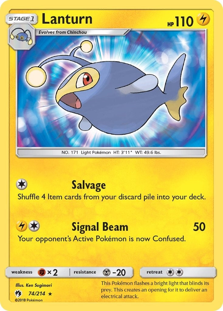 Image for Lanturn (74/214) [SM - Lost Thunder] - Pokemon