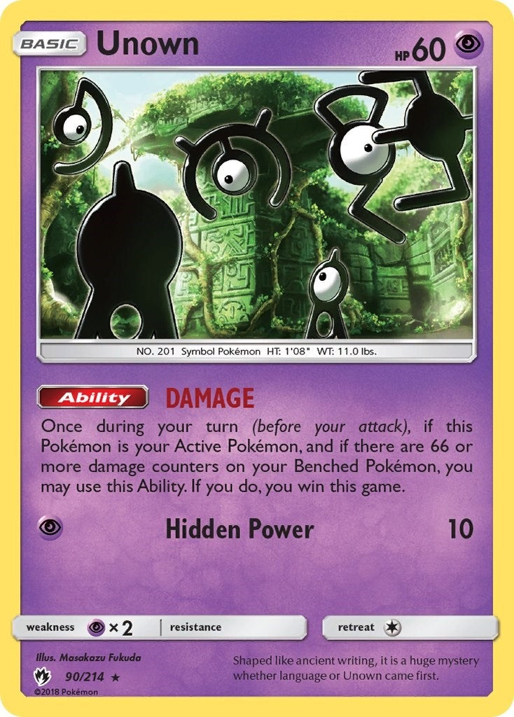 Image for Unown (90) (90/214) [SM - Lost Thunder] - Pokemon