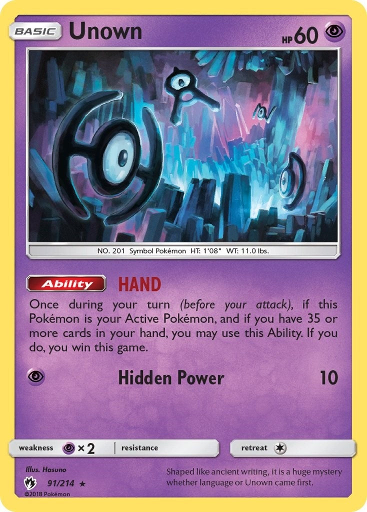 Image for Unown (91) (91/214) [SM - Lost Thunder] - Pokemon