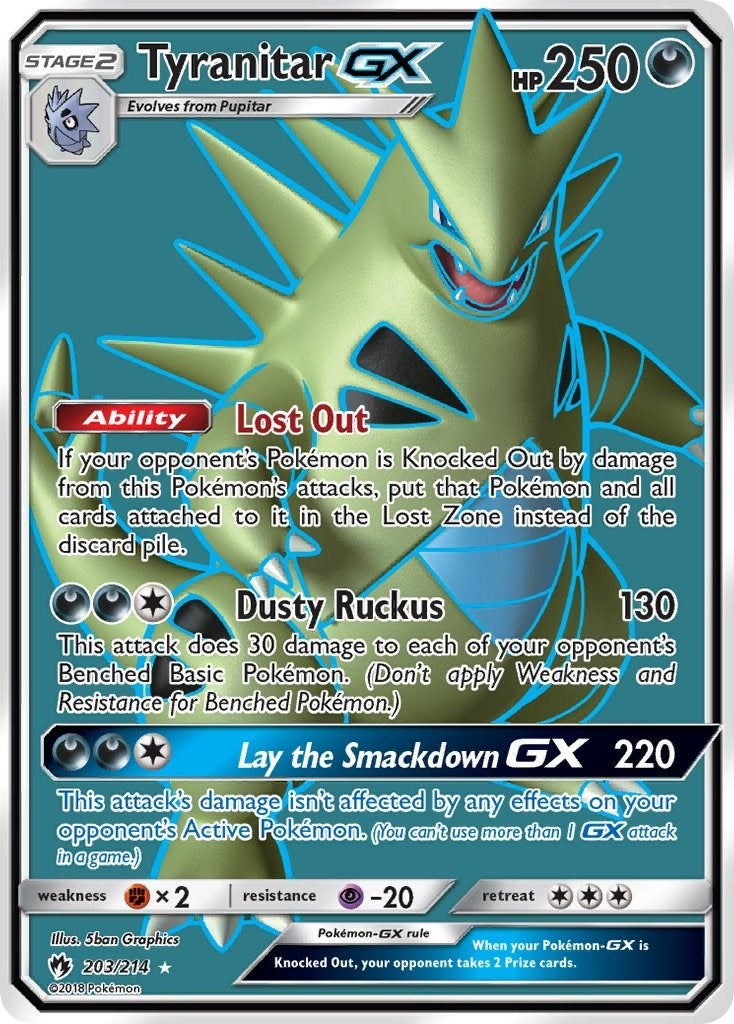 Image for Tyranitar GX (Full Art) (203/214) [SM - Lost Thunder] - Pokemon
