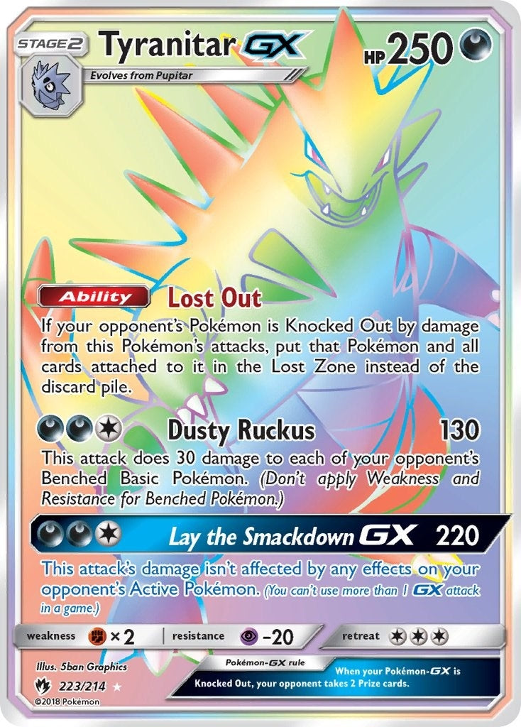 Image for Tyranitar GX (Secret) (223/214) [SM - Lost Thunder] - Pokemon