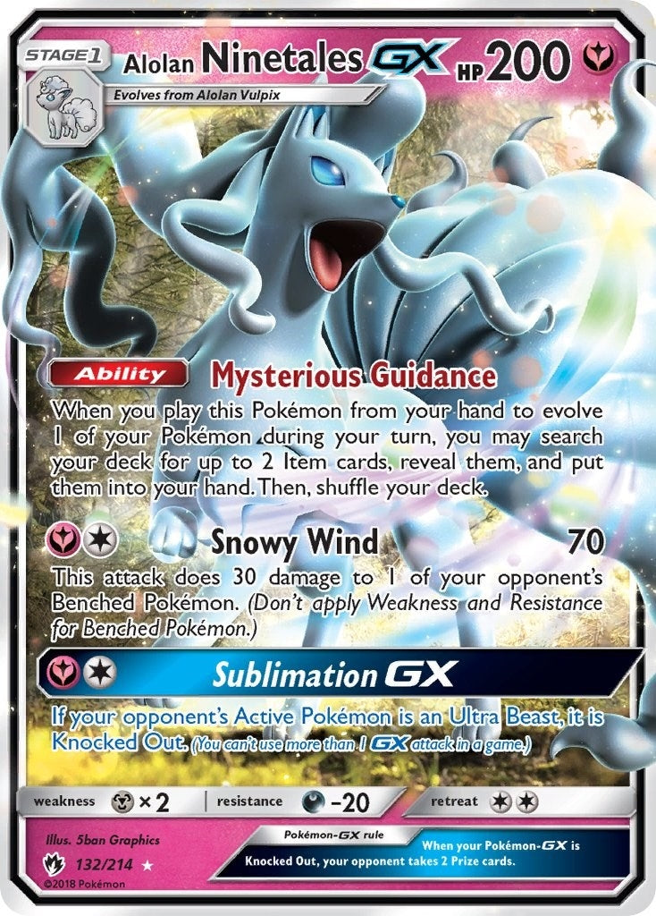 Image for Alolan Ninetales GX (132/214) [SM - Lost Thunder] - Pokemon