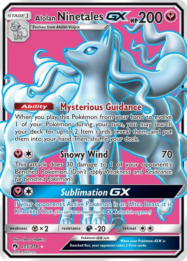 Image for Alolan Ninetales GX (Full Art) (205/214) [SM - Lost Thunder] - Pokemon