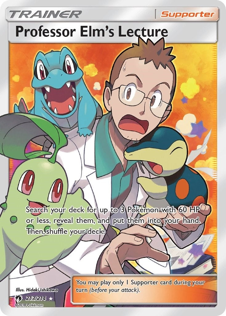 Image for Professor Elm's Lecture (Full Art) (213/214) [SM - Lost Thunder] - Pokemon