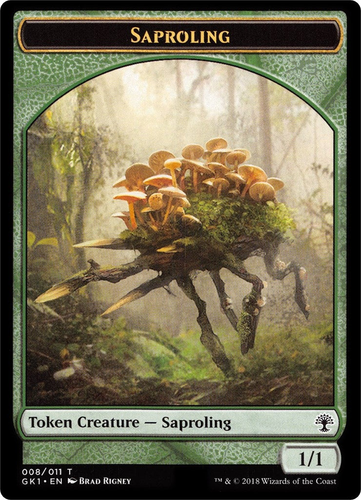 Image for Saproling // Voja Double-Sided Token (8 // 11) [Guilds of Ravnica: Guild Kits] - Magic: The Gathering