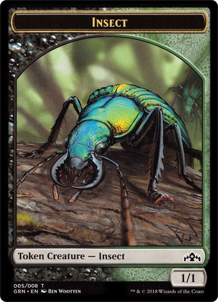 Image for Insect // Saproling Double-Sided Token (5 // 5) [Guilds of Ravnica: Guild Kits] - Magic: The Gathering