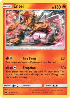 Image for Entei - 47/214 (SM Lost Thunder) (047/214) [Deck Exclusives] - Pokemon