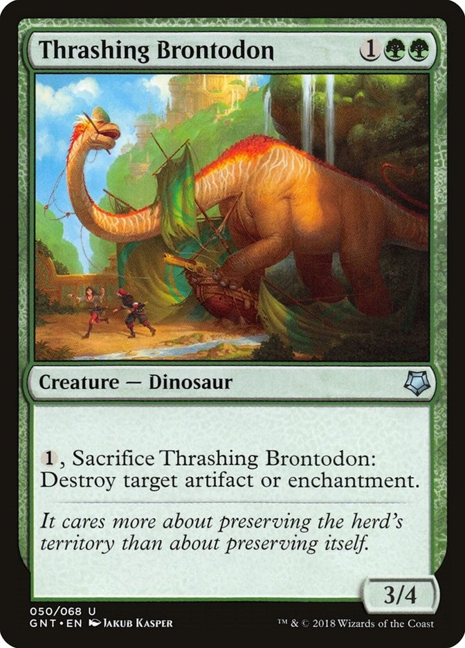 Image for Thrashing Brontodon (50) [Magic Game Night] - Magic: The Gathering