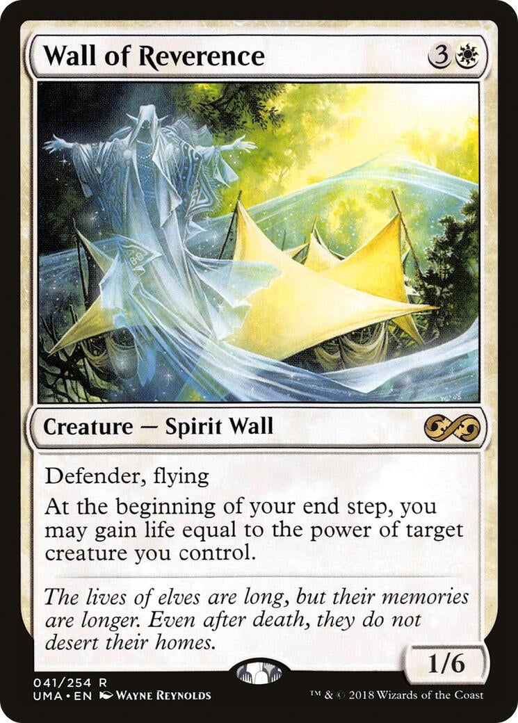 Image for Wall of Reverence (41) [Ultimate Masters] - Magic: The Gathering