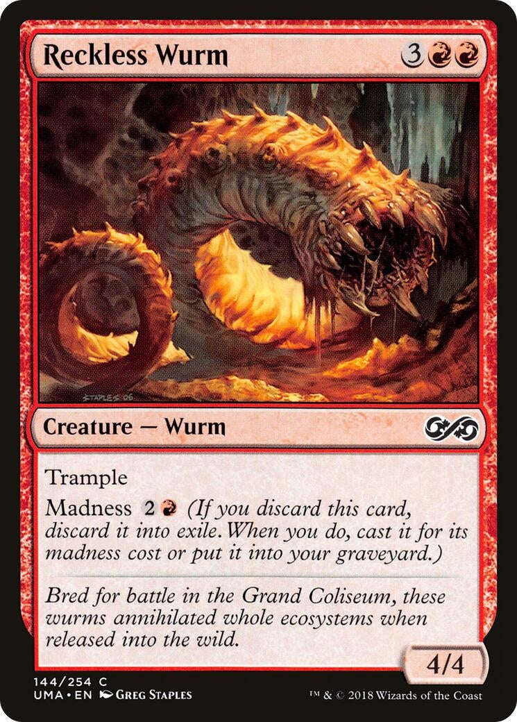 Reckless Wurm (144) [Ultimate Masters]