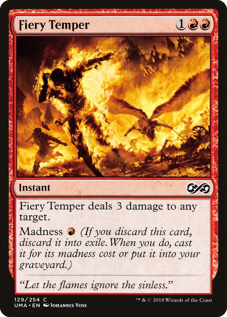 Image for Fiery Temper (129) [Ultimate Masters] - Magic: The Gathering