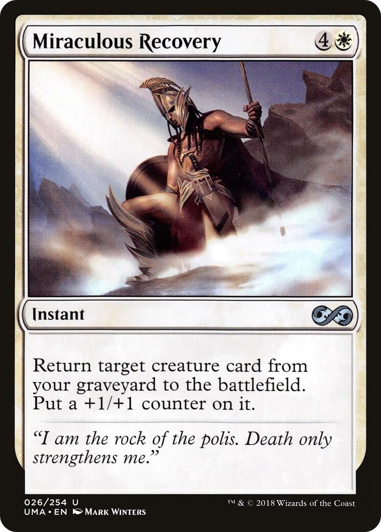 Image for Miraculous Recovery (26) [Ultimate Masters] - Magic: The Gathering