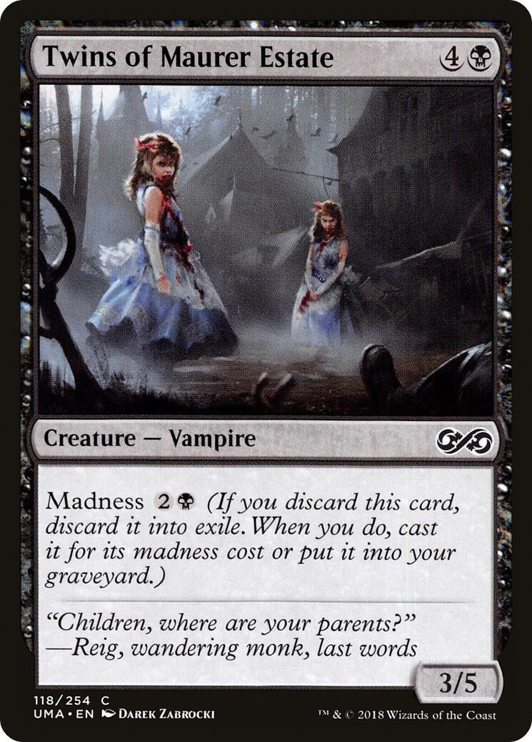 Image for Twins of Maurer Estate (118) [Ultimate Masters] - Magic: The Gathering