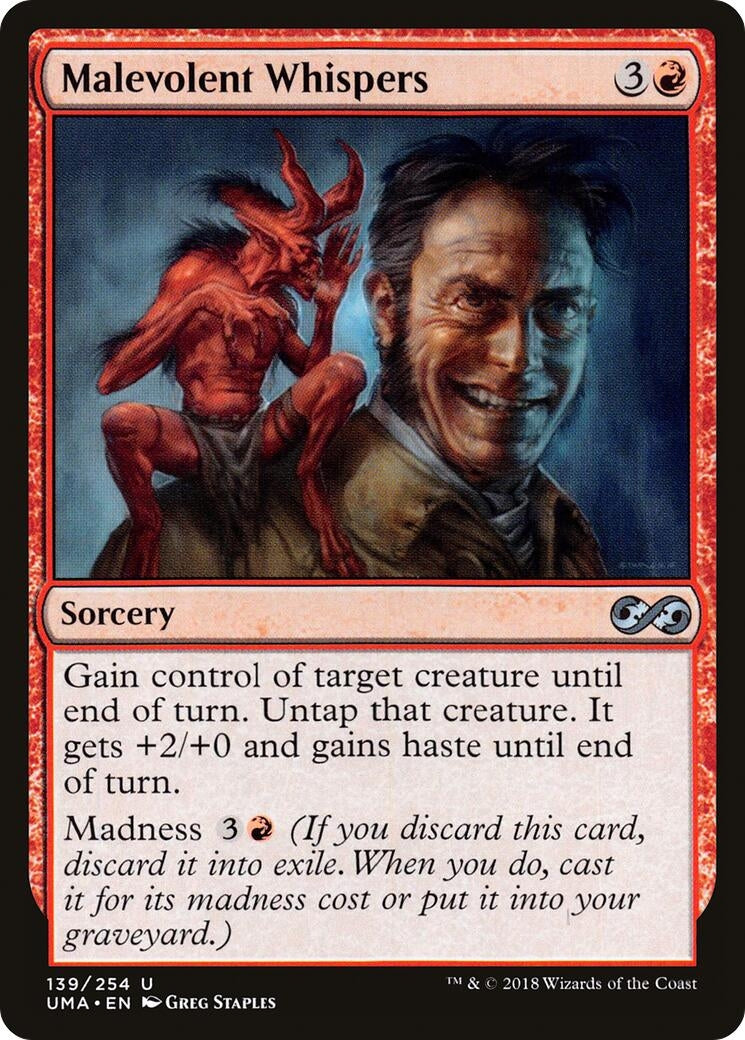 Image for Malevolent Whispers (139) [Ultimate Masters] - Magic: The Gathering
