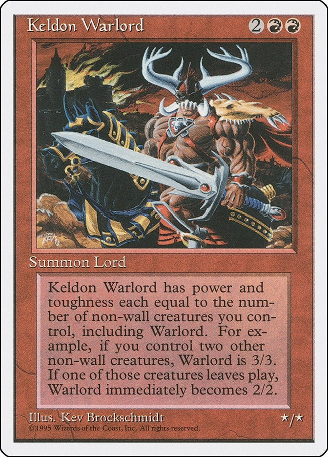 Image for Keldon Warlord [Fourth Edition] - Magic: The Gathering