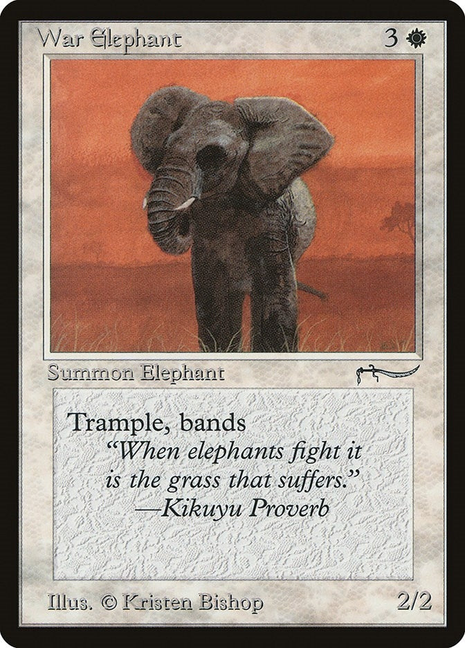Image for War Elephant (Light) [Arabian Nights] - Magic: The Gathering