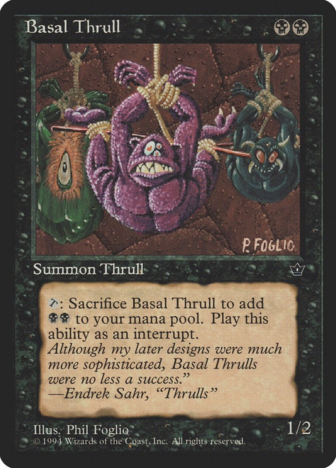 Image for Basal Thrull (P. Foglio) [Fallen Empires] - Magic: The Gathering