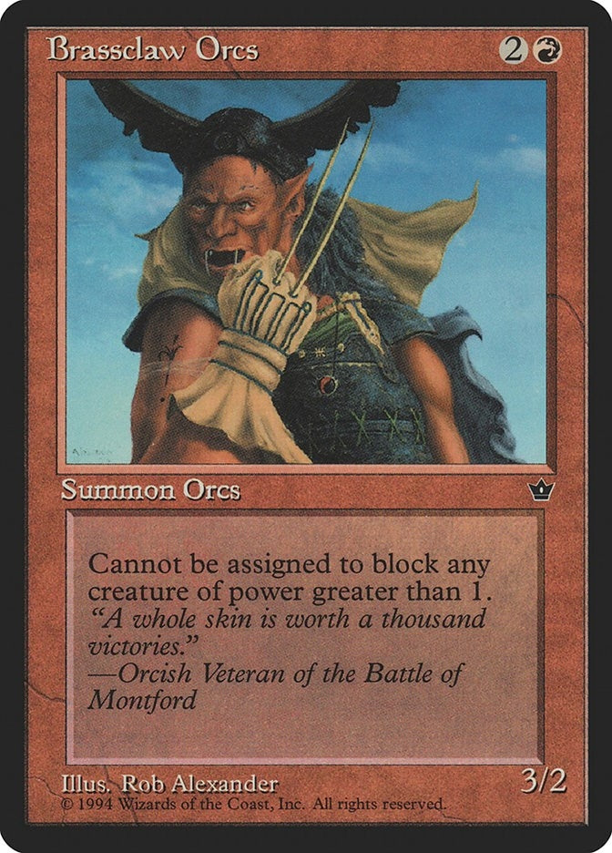 Image for Brassclaw Orcs (Alexander) (Claw) [Fallen Empires] - Magic: The Gathering