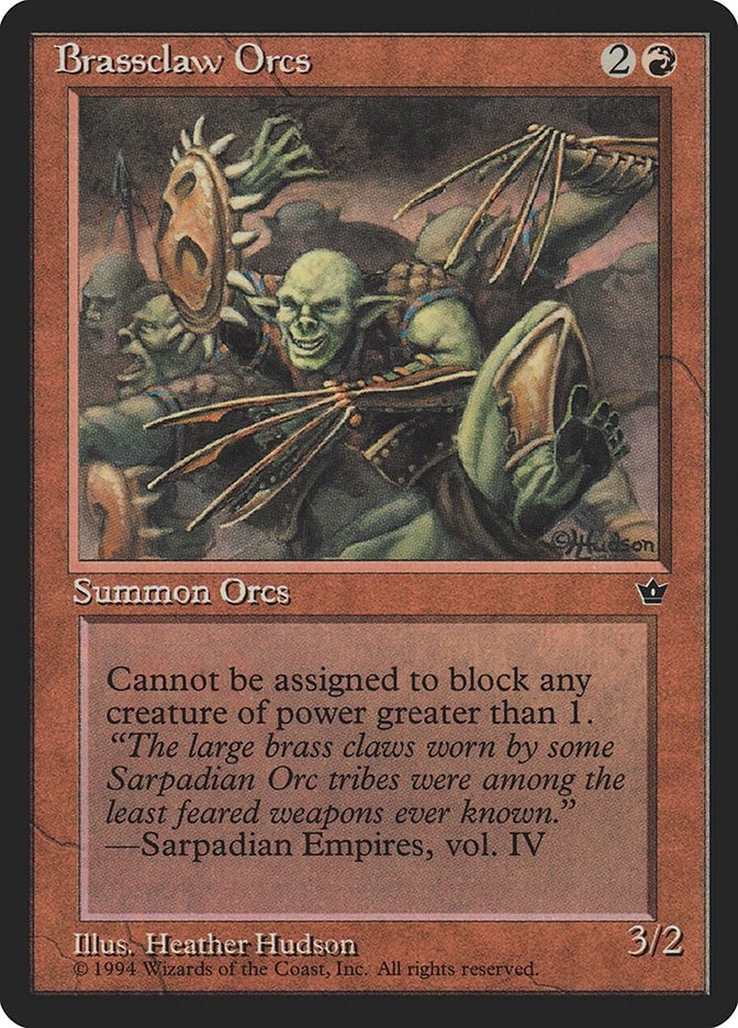 Image for Brassclaw Orcs (Hudson) [Fallen Empires] - Magic: The Gathering