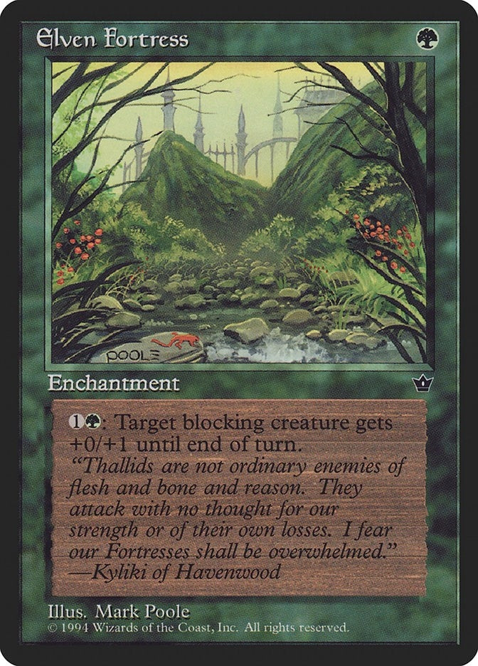 Image for Elven Fortress (Poole) [Fallen Empires] - Magic: The Gathering
