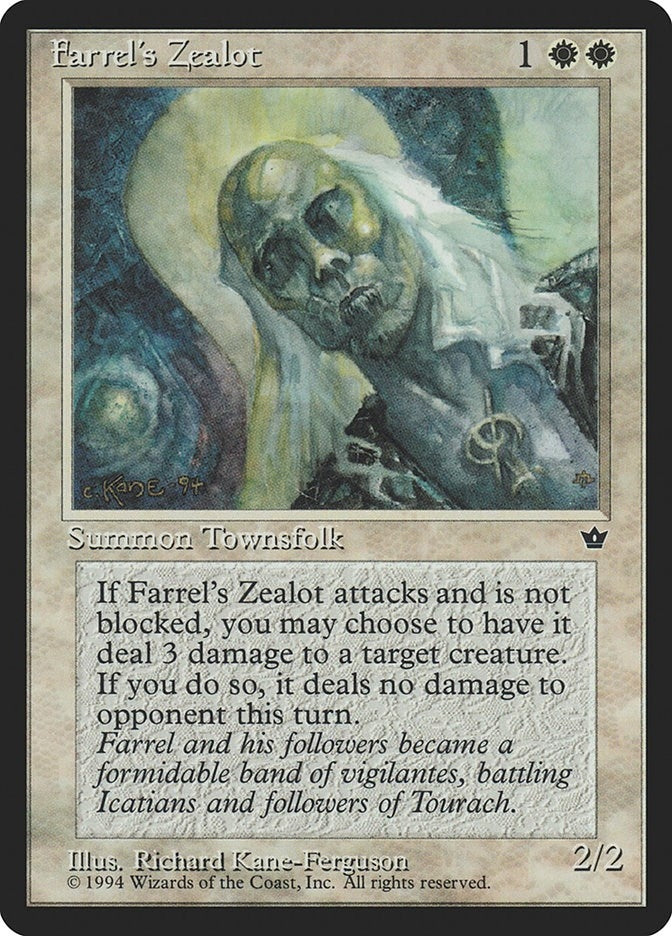 Image for Farrel's Zealot (Kane-Ferguson) [Fallen Empires] - Magic: The Gathering