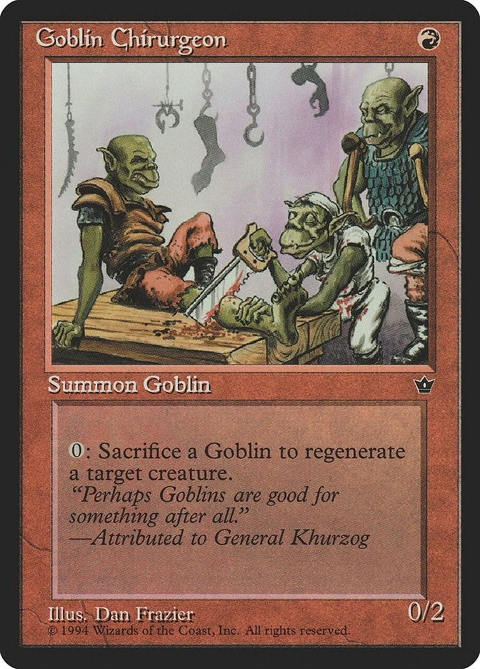 Image for Goblin Chirurgeon (Frazier) [Fallen Empires] - Magic: The Gathering