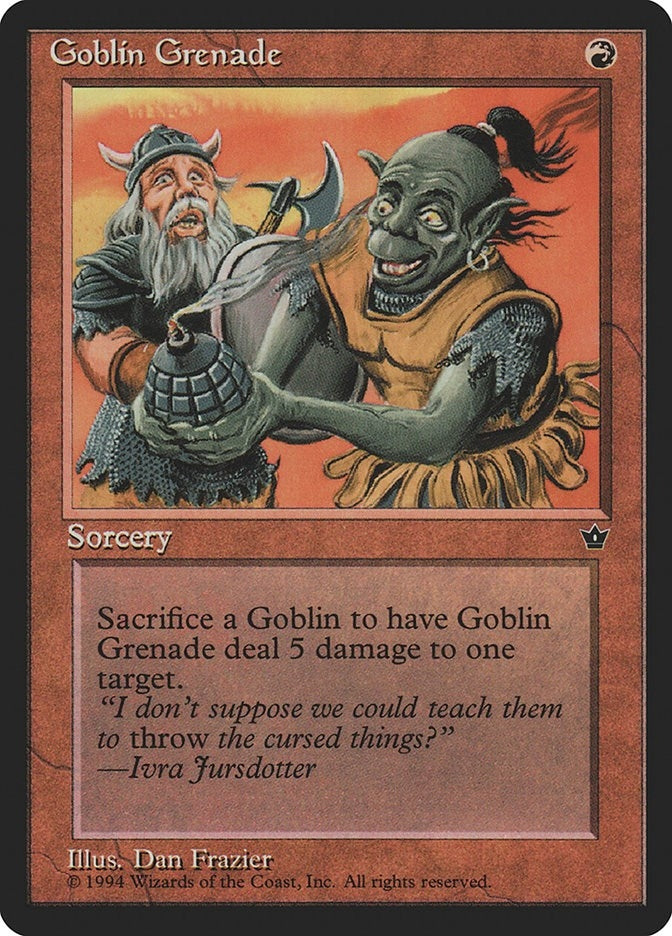 Image for Goblin Grenade (Frazier) [Fallen Empires] - Magic: The Gathering