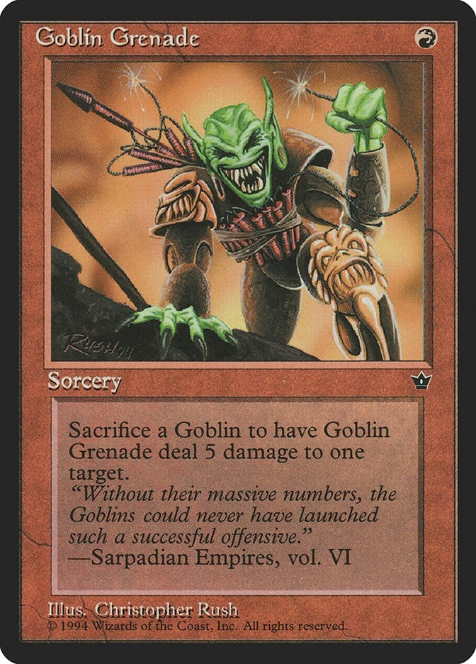 Image for Goblin Grenade (Rush) [Fallen Empires] - Magic: The Gathering