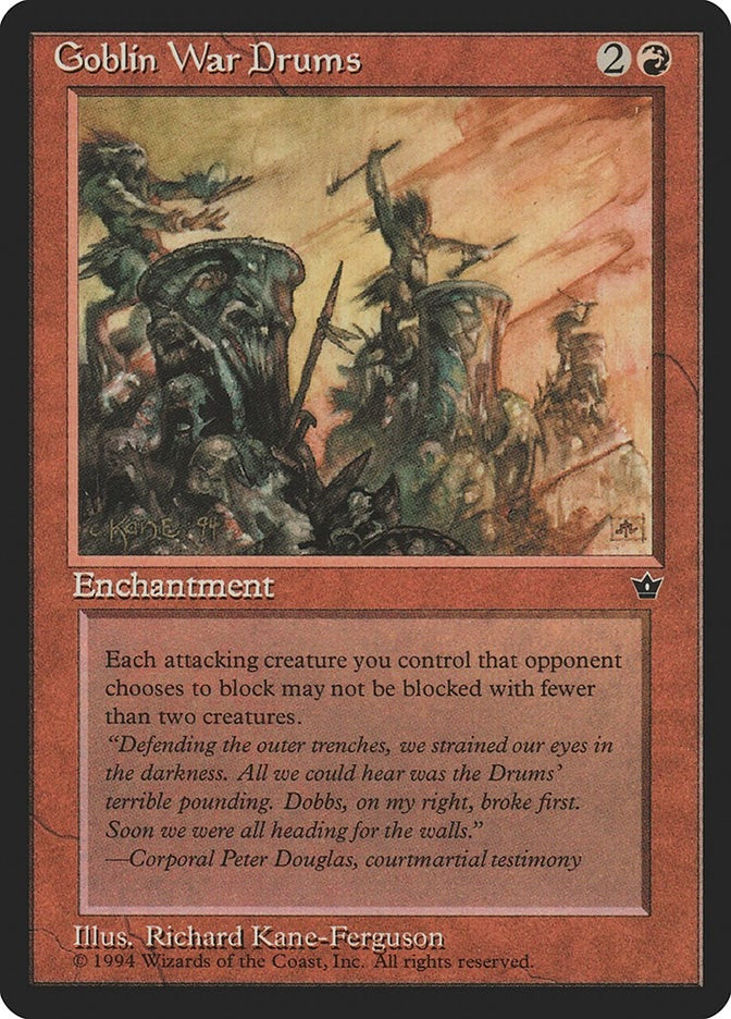 Image for Goblin War Drums (Kane-Ferguson) [Fallen Empires] - Magic: The Gathering