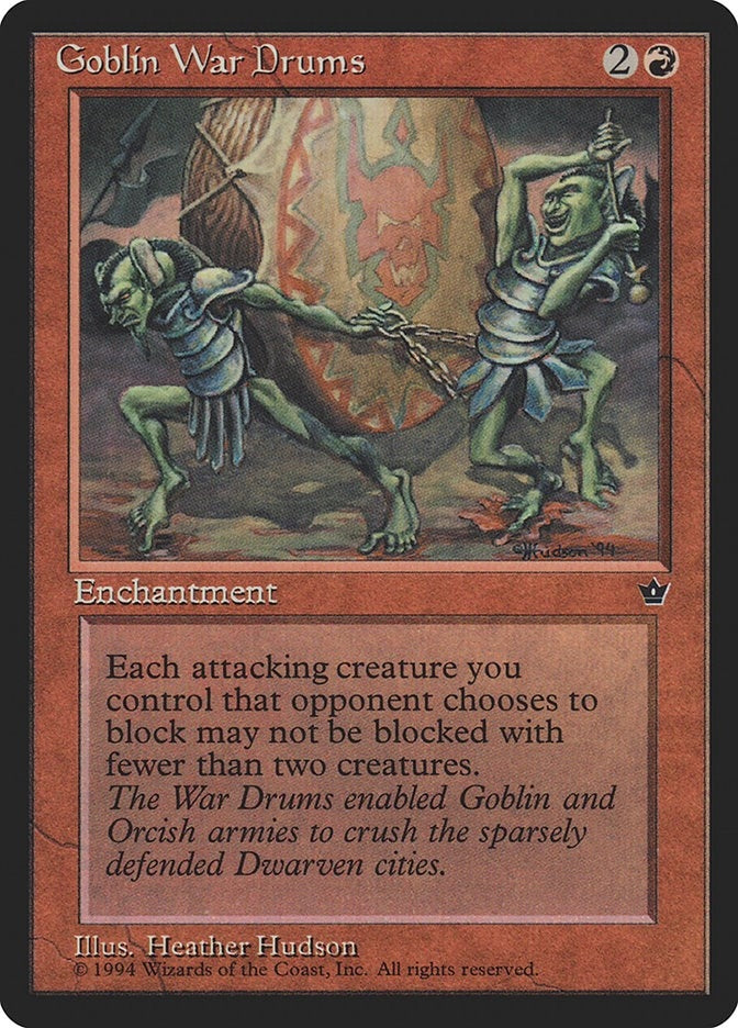 Image for Goblin War Drums (Hudson) [Fallen Empires] - Magic: The Gathering
