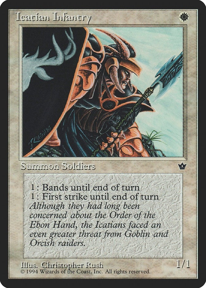 Image for Icatian Infantry (Rush) [Fallen Empires] - Magic: The Gathering