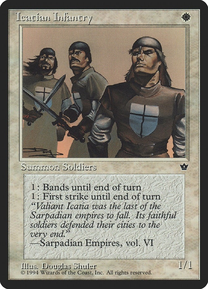 Image for Icatian Infantry (Shuler) [Fallen Empires] - Magic: The Gathering