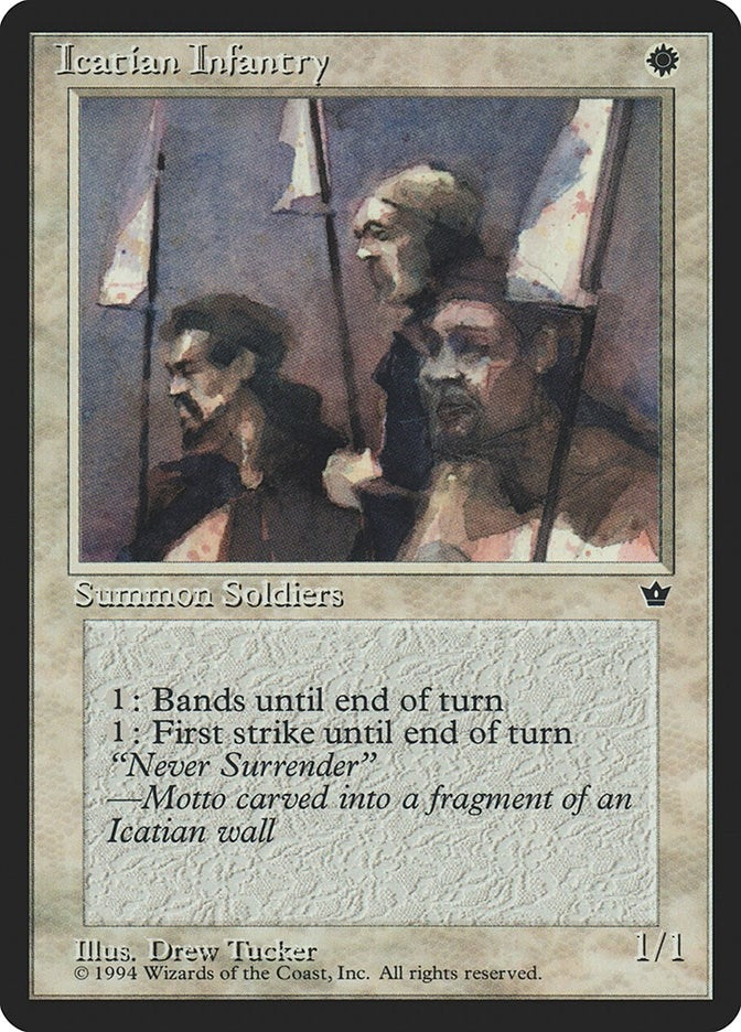 Image for Icatian Infantry (Tucker) [Fallen Empires] - Magic: The Gathering