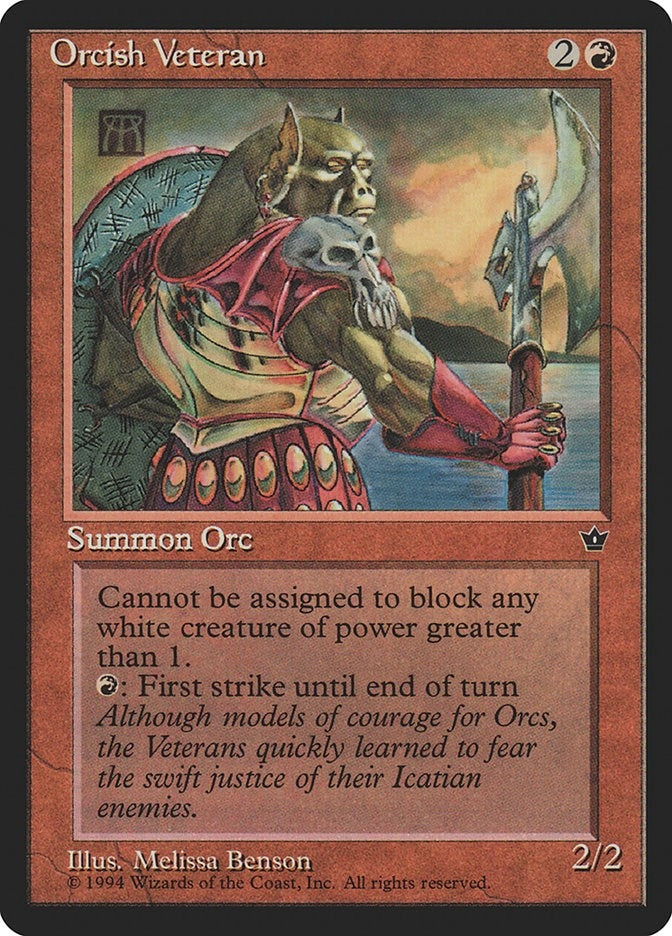 Image for Orcish Veteran (Benson) [Fallen Empires] - Magic: The Gathering