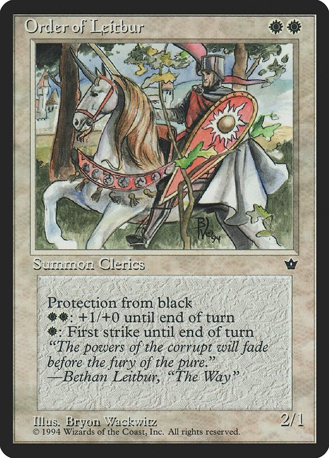 Image for Order of Leitbur (Wackwitz) (Facing Left) [Fallen Empires] - Magic: The Gathering