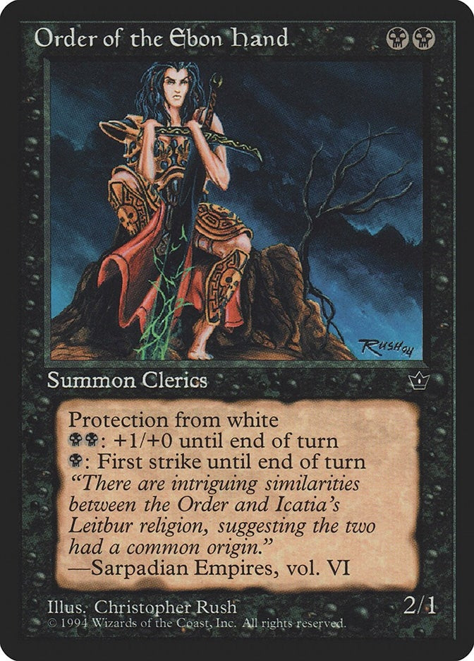 Image for Order of the Ebon Hand (Rush) [Fallen Empires] - Magic: The Gathering