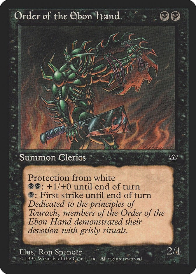 Image for Order of the Ebon Hand (Spencer) [Fallen Empires] - Magic: The Gathering
