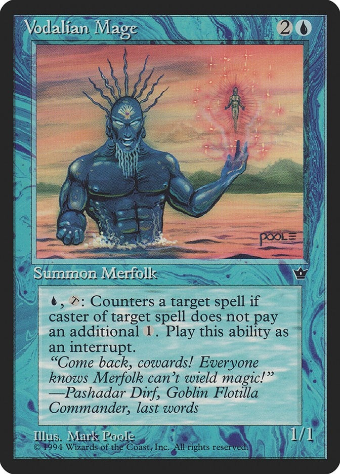 Image for Vodalian Mage (Poole) [Fallen Empires] - Magic: The Gathering