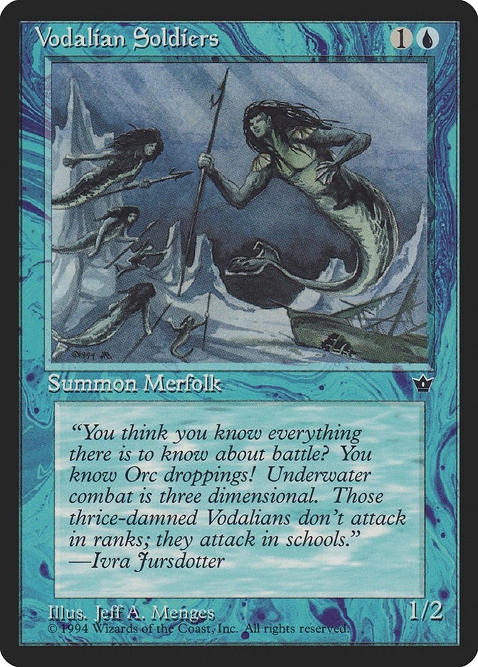 Image for Vodalian Soldiers (Menges) [Fallen Empires] - Magic: The Gathering