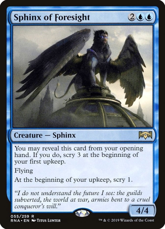 Image for Sphinx of Foresight (55) [Ravnica Allegiance] - Magic: The Gathering
