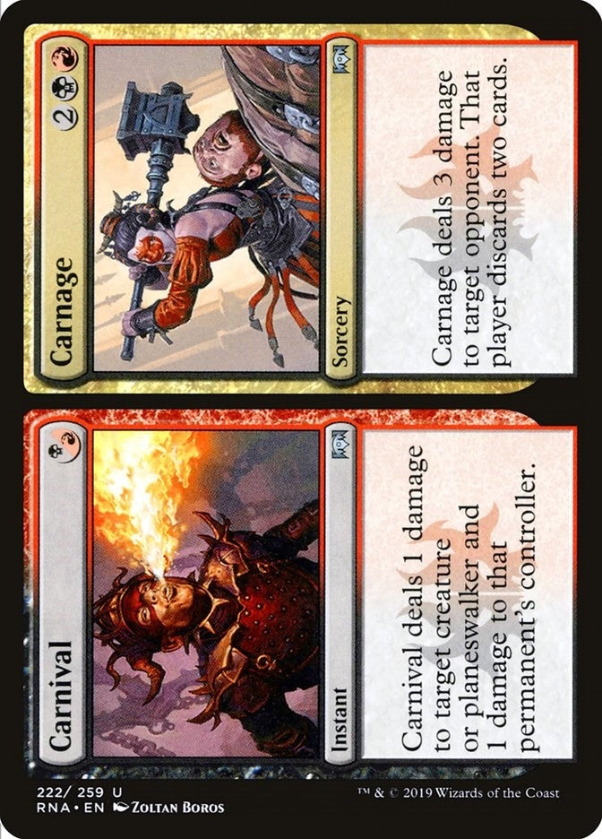Image for Carnival // Carnage (222) [Ravnica Allegiance] - Magic: The Gathering