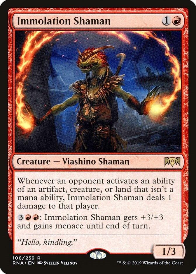 Image for Immolation Shaman (106) [Ravnica Allegiance] - Magic: The Gathering