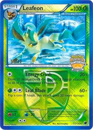 Image for Leafeon - 11/116 (Regional Championships) [Staff] (011/116) [League & Championship Cards] - Pokemon