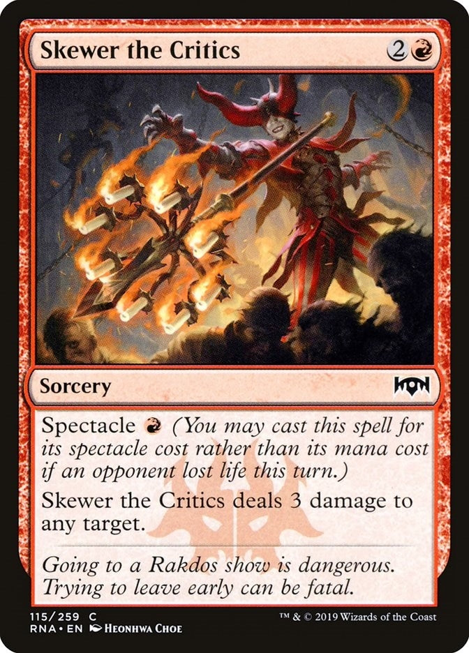 Image for Skewer the Critics (115) [Ravnica Allegiance] - Magic: The Gathering