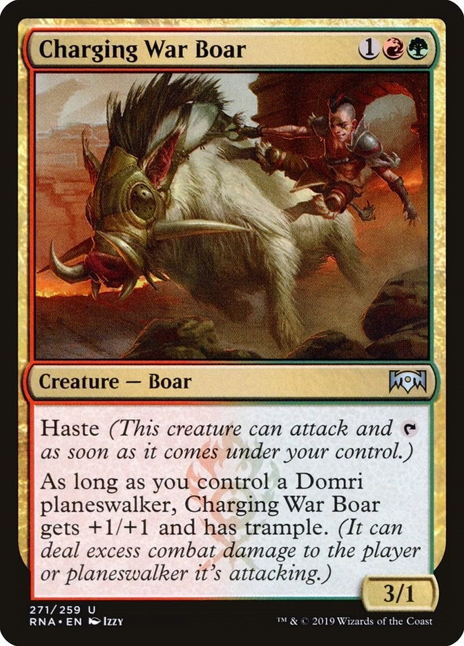 Image for Charging War Boar (271) [Ravnica Allegiance] - Magic: The Gathering