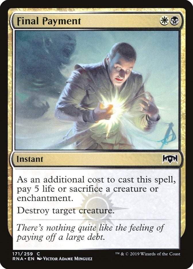 Image for Final Payment (171) [Ravnica Allegiance] - Magic: The Gathering
