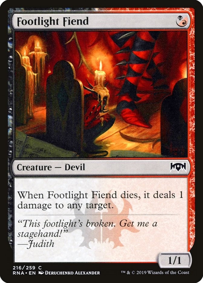 Image for Footlight Fiend (216) [Ravnica Allegiance] - Magic: The Gathering