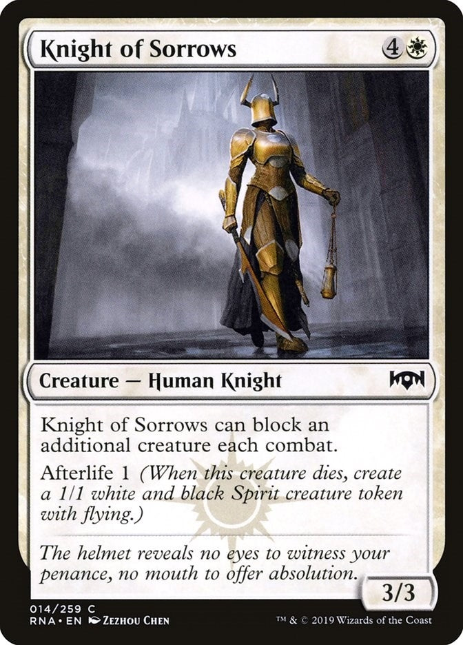 Image for Knight of Sorrows (14) [Ravnica Allegiance] - Magic: The Gathering