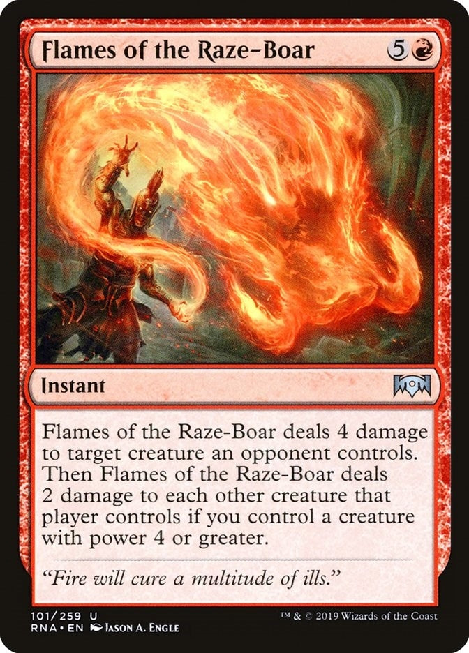 Image for Flames of the Raze-Boar (101) [Ravnica Allegiance] - Magic: The Gathering